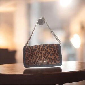 BCBGMaxAzria Leopard Print Shoulder Bag
